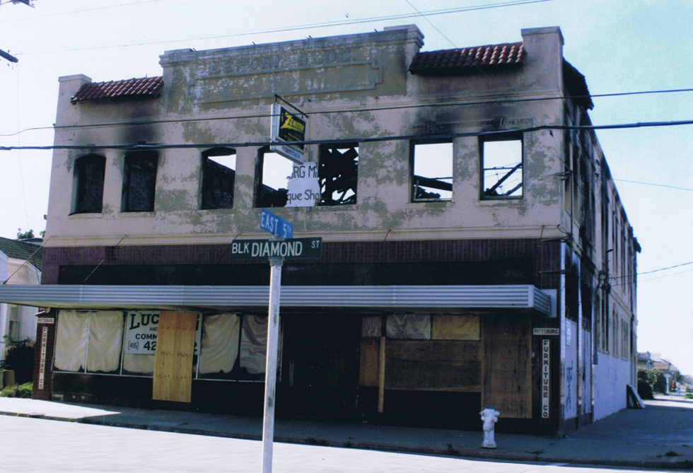 Lepori Building, Pittsburg, California, after the fire.